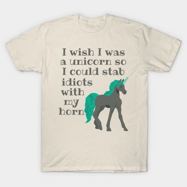 I Wish I Was a Unicorn T-Shirt by Alissa Carin